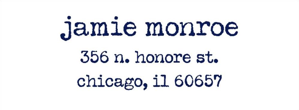 Typewriter Return Address Label