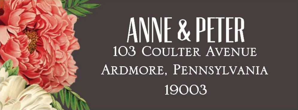 Bouquet Return Address Label