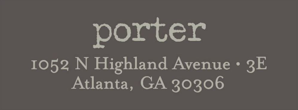 Stamped Type Return Address Label - Porter