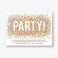Colored Confetti Party Invitation