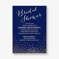 Gold Foil Stamped Champagne Bridal Shower Invitation