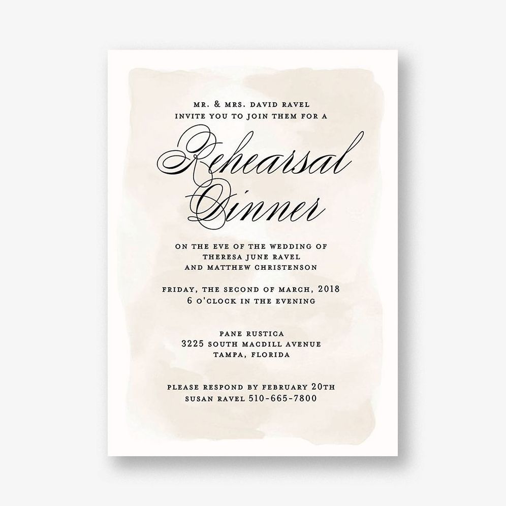 Chateau Rehearsal Dinner Invitation