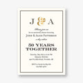 Foil Stamped Ampersand Initials Party Invitation
