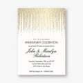 Foil Stamped Chandelier Anniversary Party Invitation