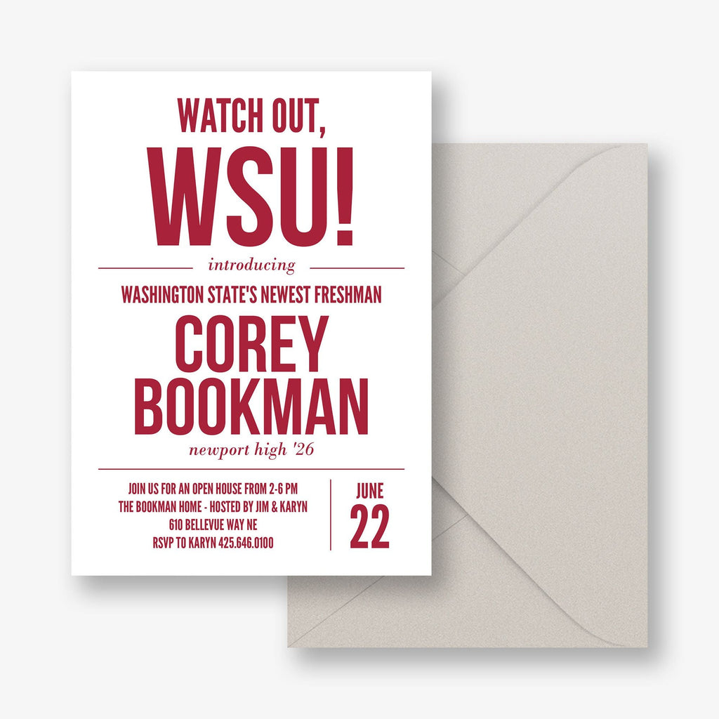 Watch Out Graduation Party Invitation