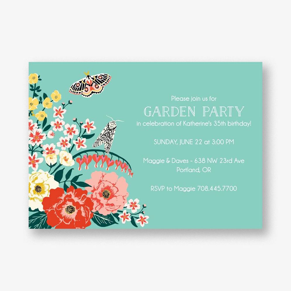 Garden Tea Party Invitation