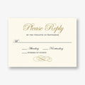 Beaded Border Wedding Response Card