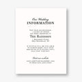 Chandelier Wedding Information Card