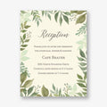 Watercolor Garden Wedding Information Card