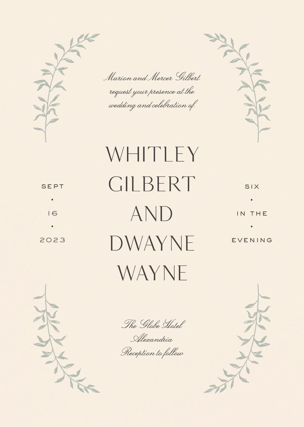 As Above Wedding Invitation