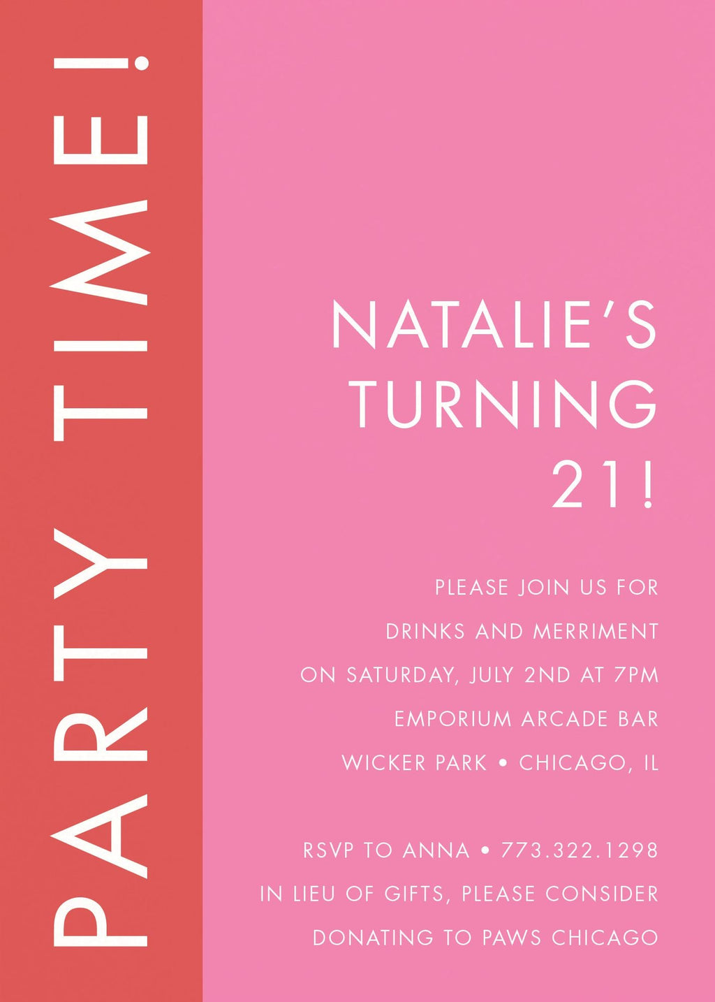 Colorful Colorblock Party Invitation