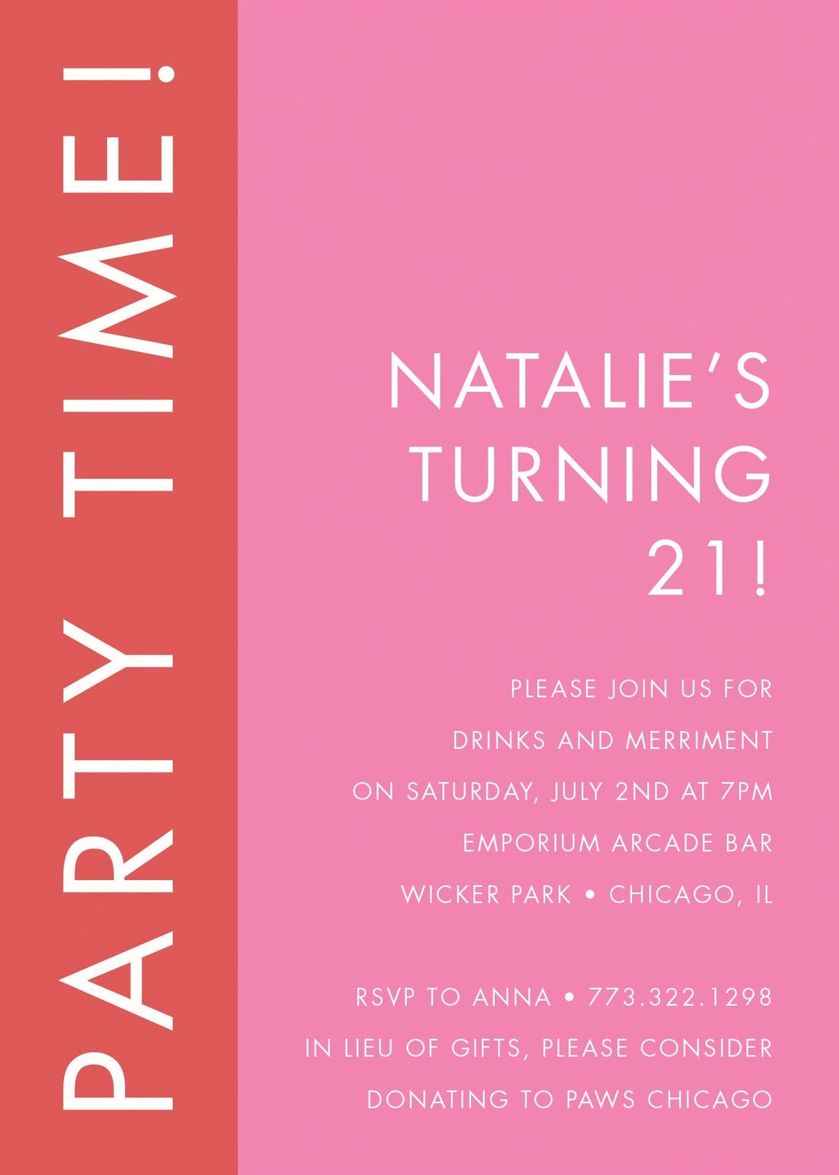 Colorful Colorblock Party Invitation