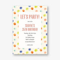 Painted Dots Party Invitation