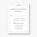 Bow Border Blue Response Card