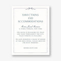 Bow Border Blue Information Card