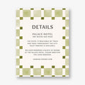 Organic Check Green Information Card