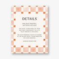 Organic Check Orange Information Card
