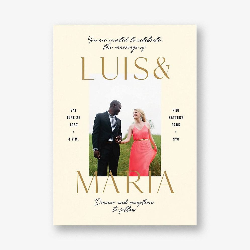 Simply Us Cream Wedding Invitation