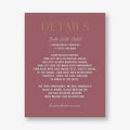 Simply Us Mauve Information Card