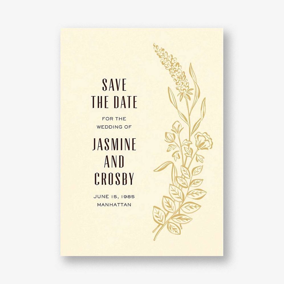 Wild Meadows Cream Save the Date Card