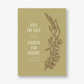 Wild Meadows Green Save the Date Card