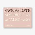 In Writing Pink Save the Date Card