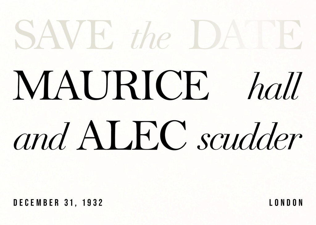 In Writing Foil Save the Date Card