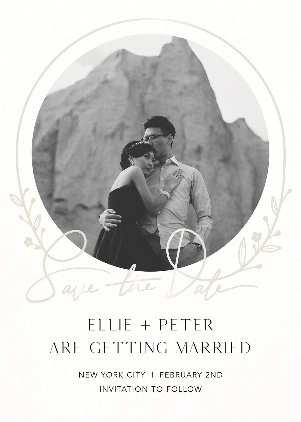 Auréole Foil Save the Date Card