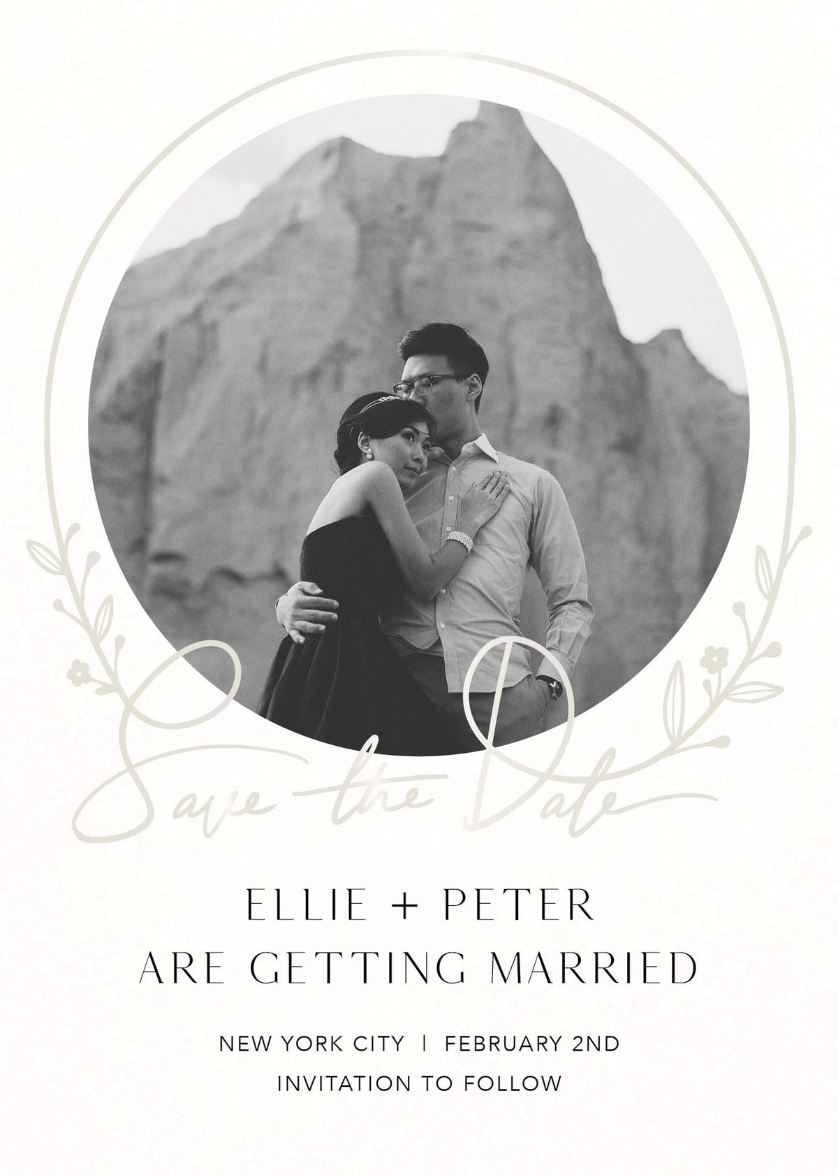 Auréole Foil Save the Date Card