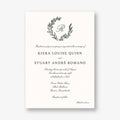 Botanical Wreath Monogram Wedding Invitation
