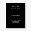 Black and White Floral Information Card