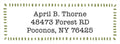 Earthen Dashes Return Address Label