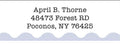Earthen Scallops Return Address Label