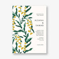 Golden Lily of the Valley Wedding Invitation