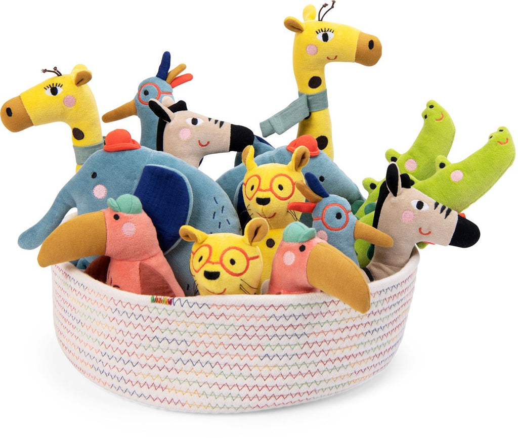 Les Toupitis Zebra Plush Toy Rattle