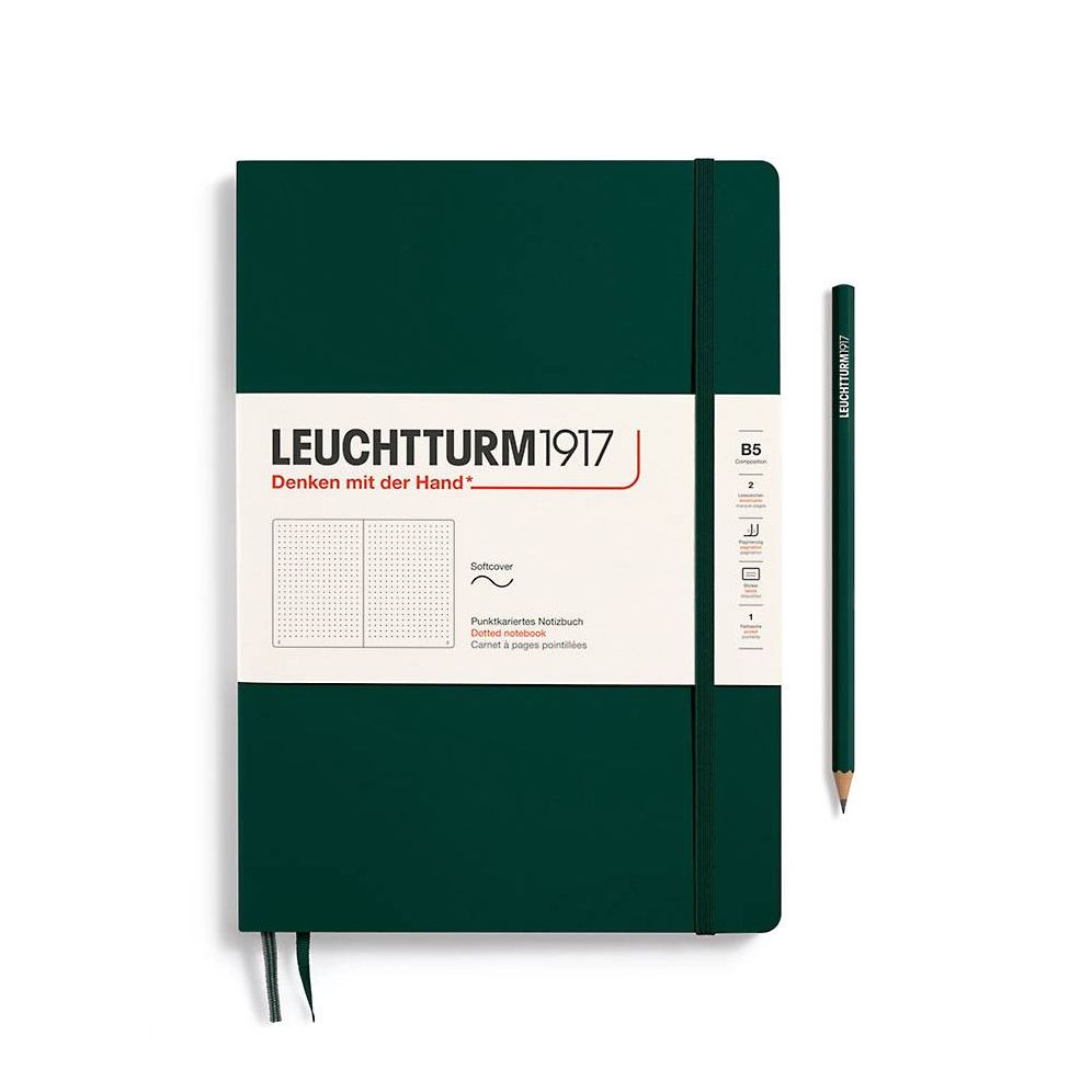 Leuchtturm1917 Forest Green Softcover Composition Dotted Journal