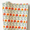 Red & Yellow Retro Flower Handmade Paper