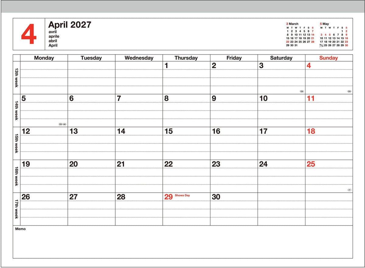 2027 Marks Blue Jan Start S Weekly Desk Planner
