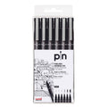 uni Pin Black Fineliner Pen Set