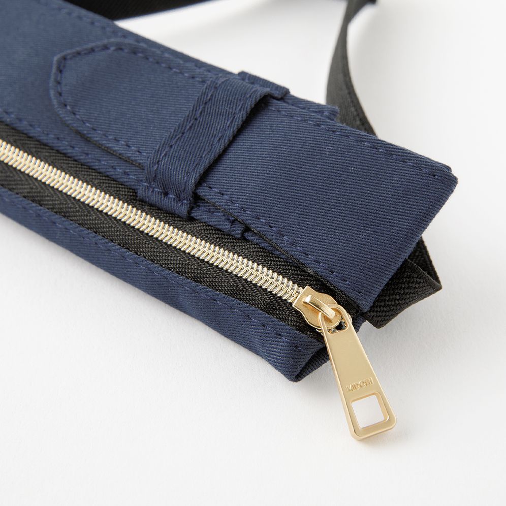 Midori Navy Book Band Pen Case: B6 - A5