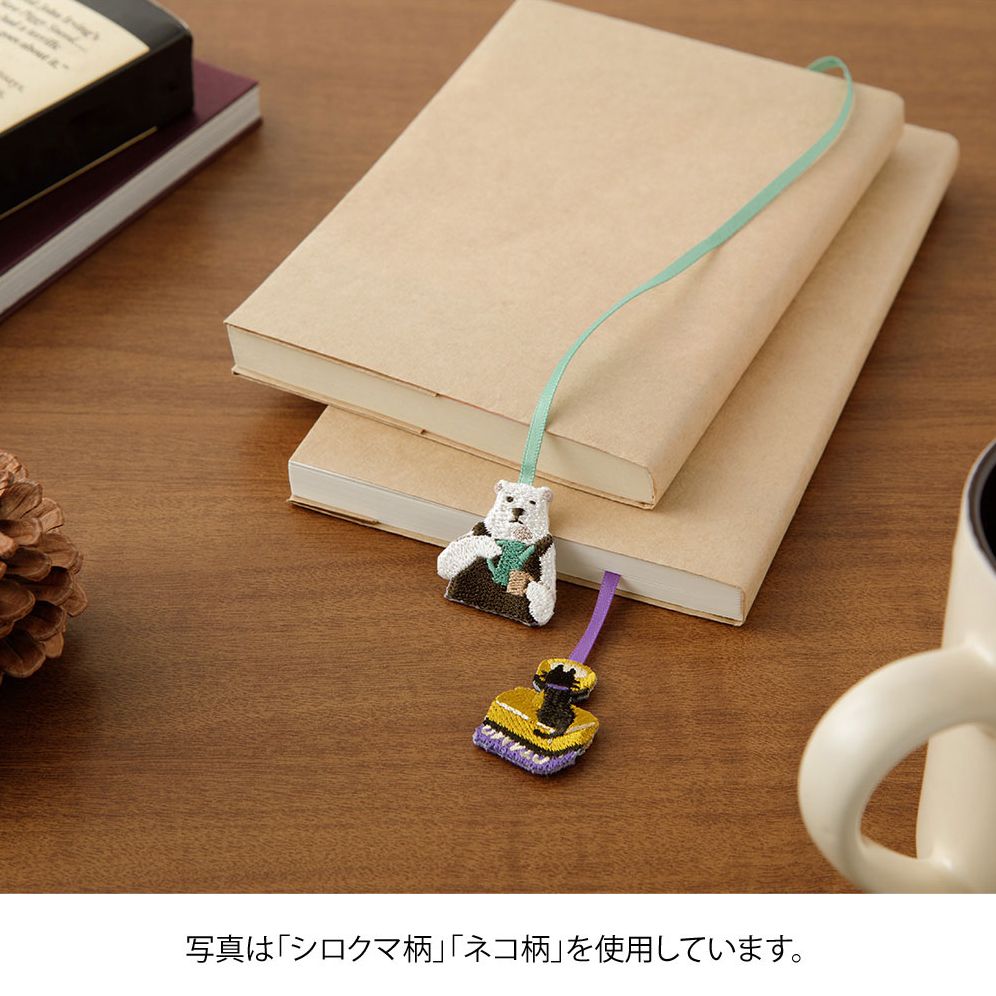 Midori Embroidery Bookmark Clip Cat
