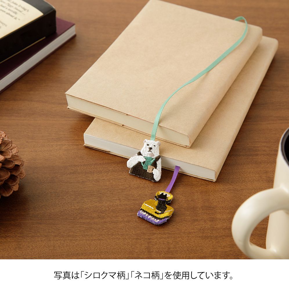 Midori Embroidery Bookmark Clip Cat