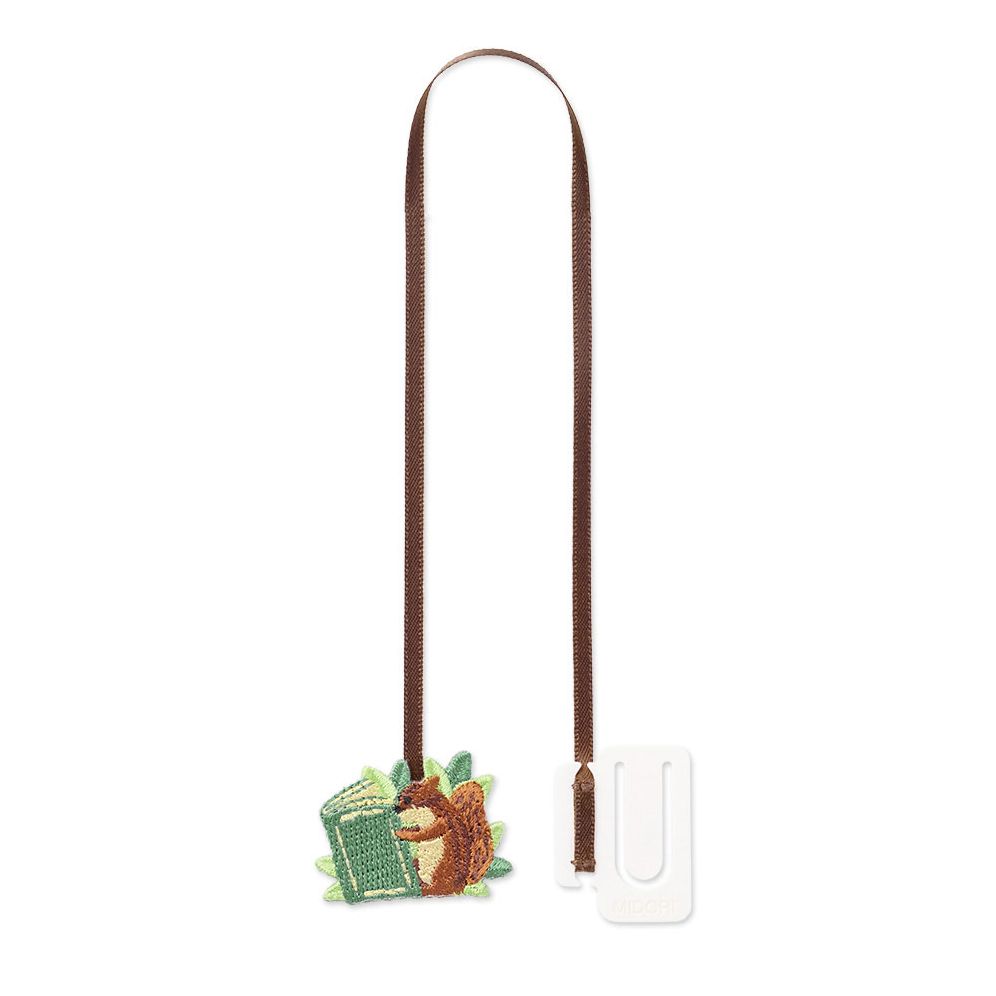 Midori Embroidery Bookmark Clip Squirrel