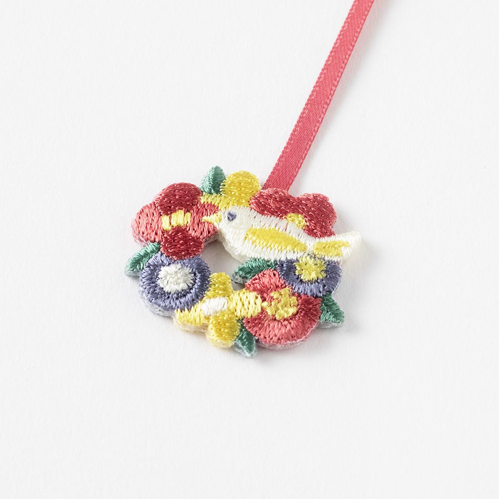 Midori Embroidery Bookmark Clip Bird