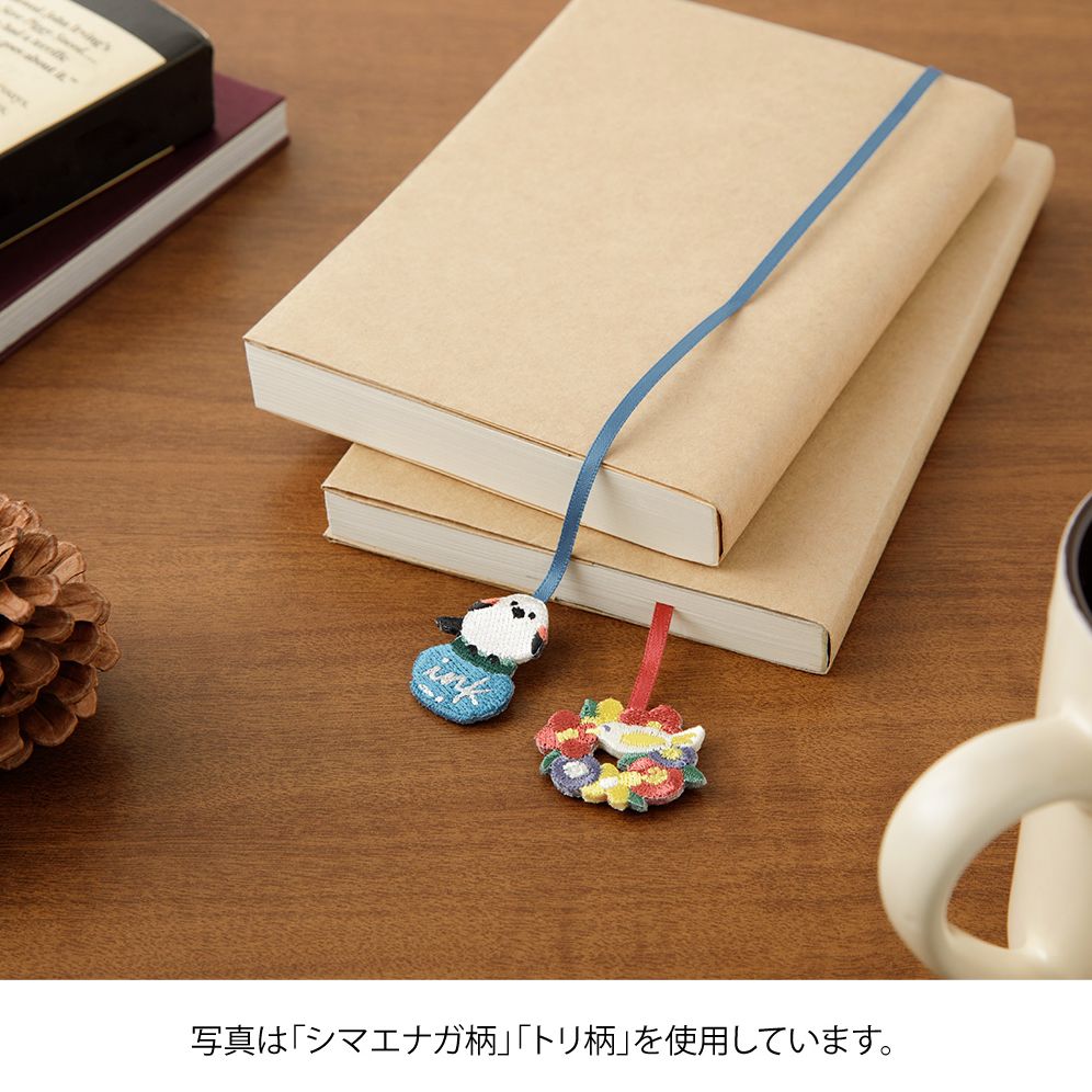 Midori Embroidery Bookmark Clip Bird