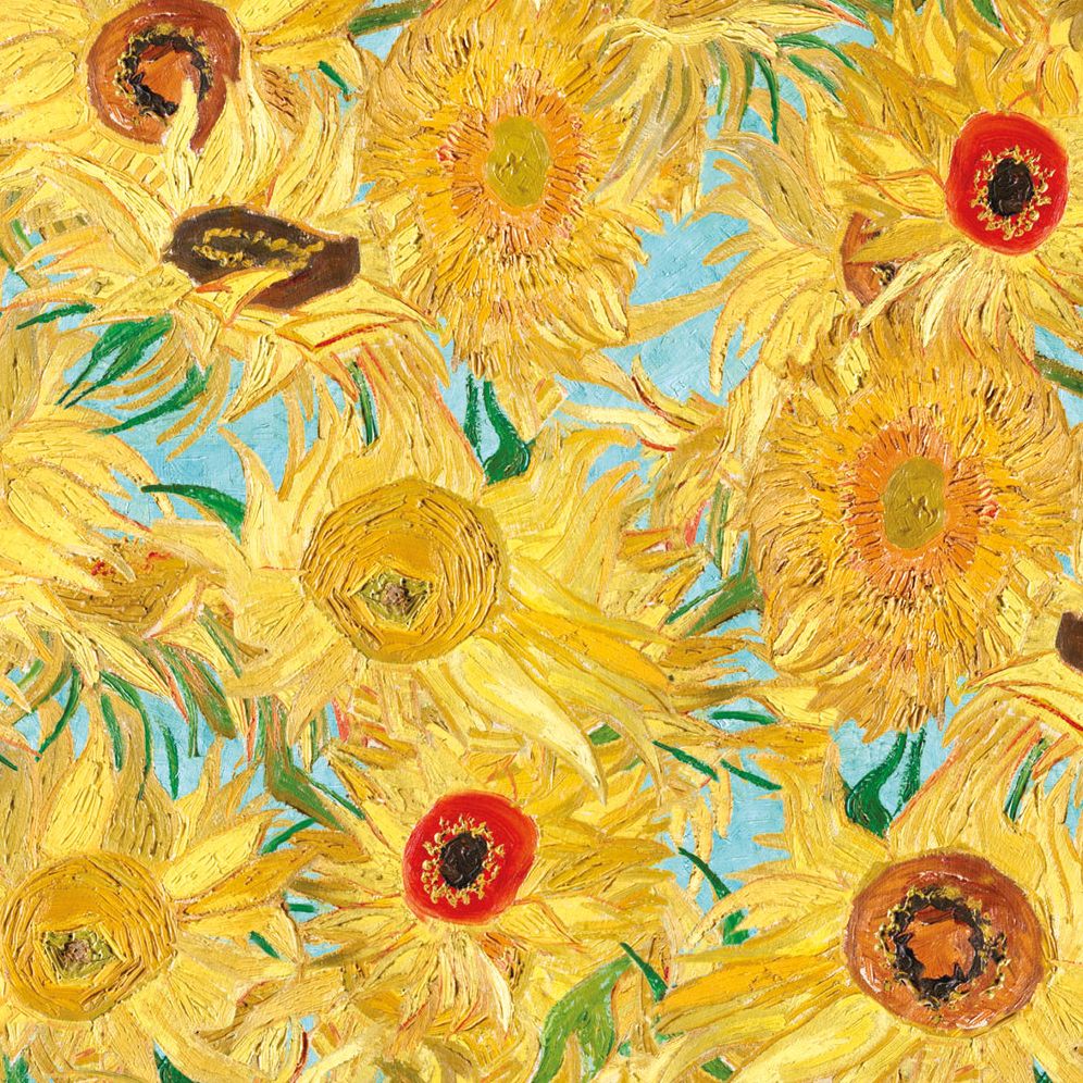 Van Gogh Sunflowers Flat Wrap