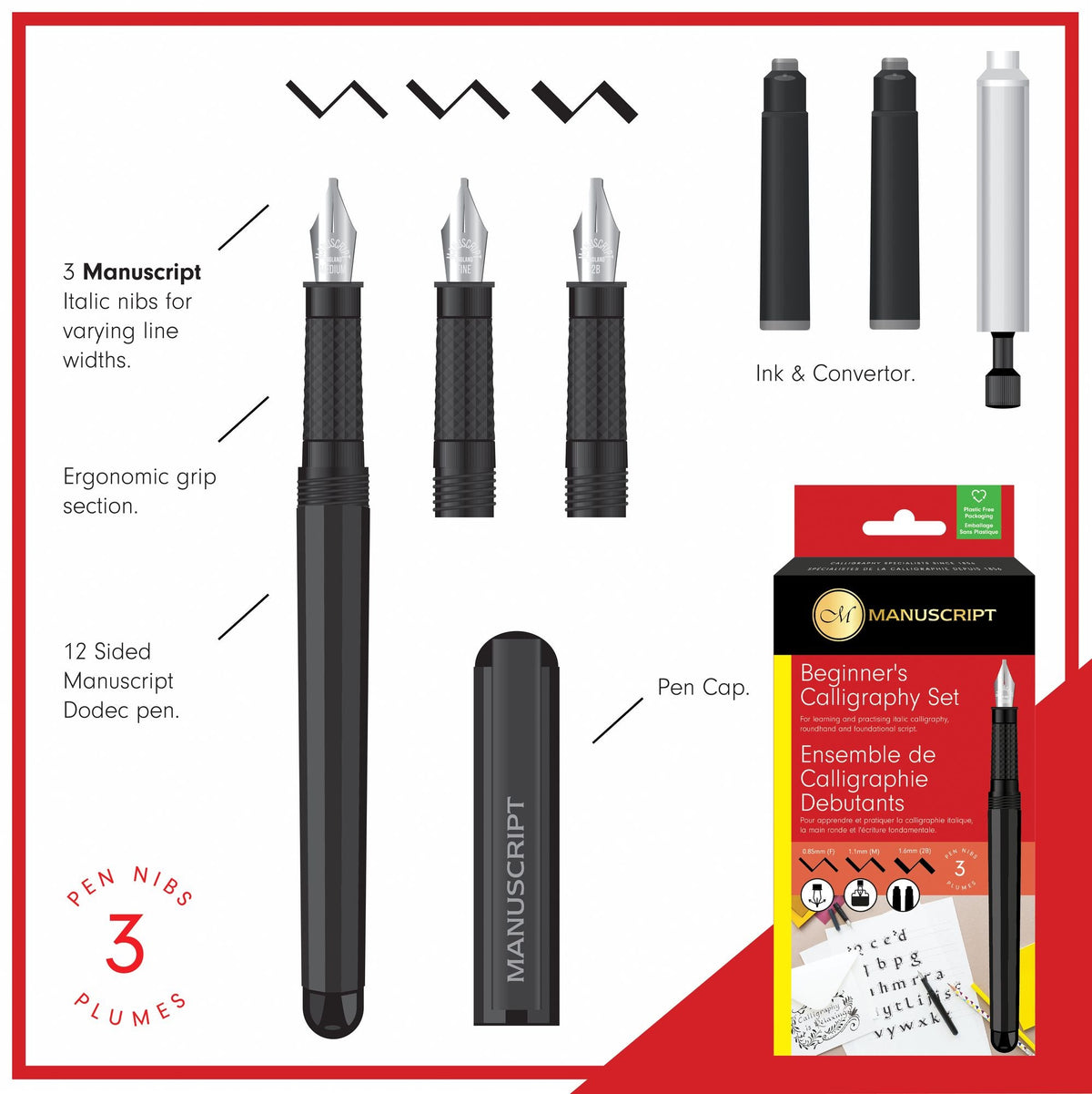 Manuscript Modern Beginner's Calligraphy Set