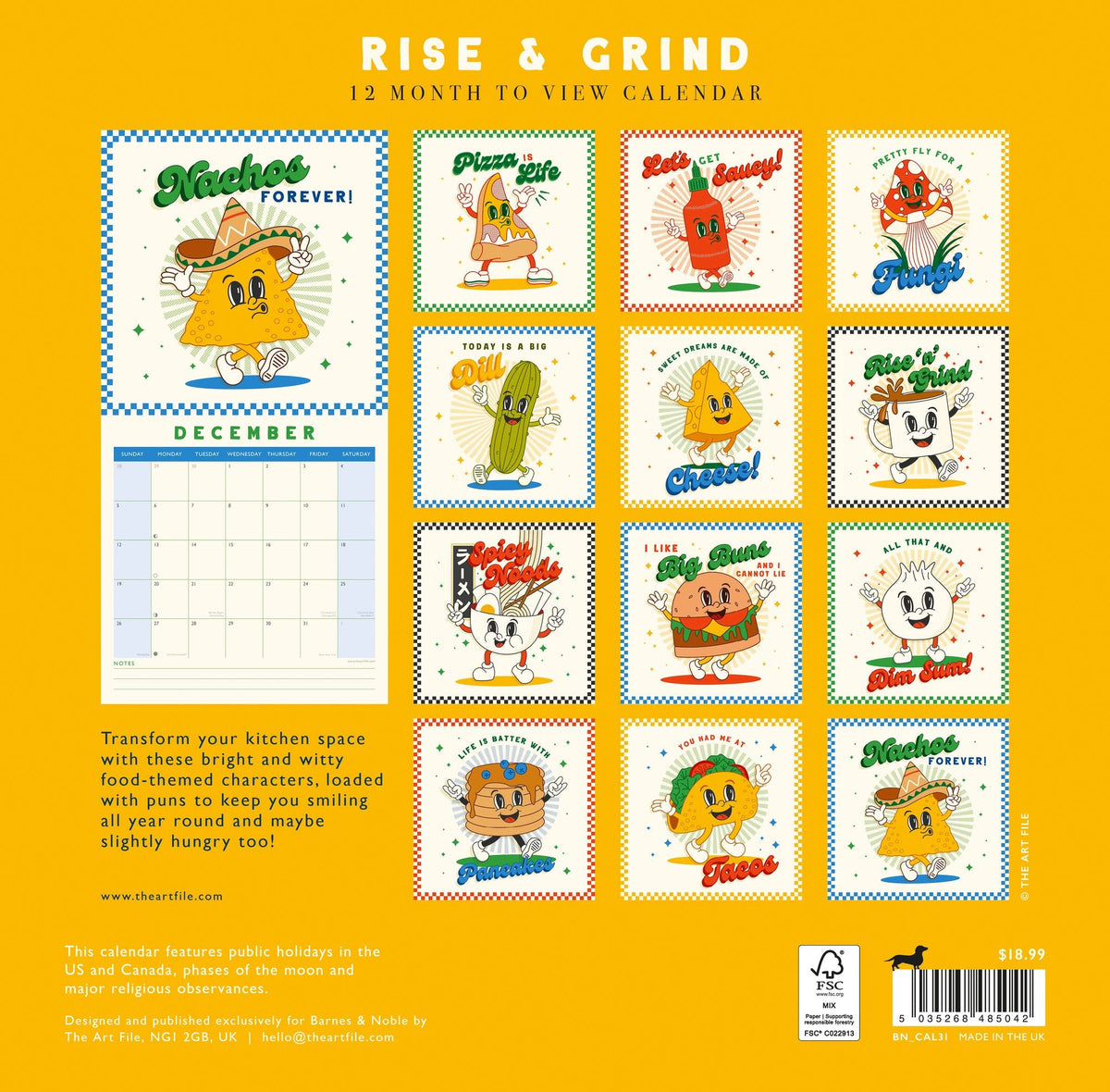 2027 Rise 'N Grind Wall Calendar