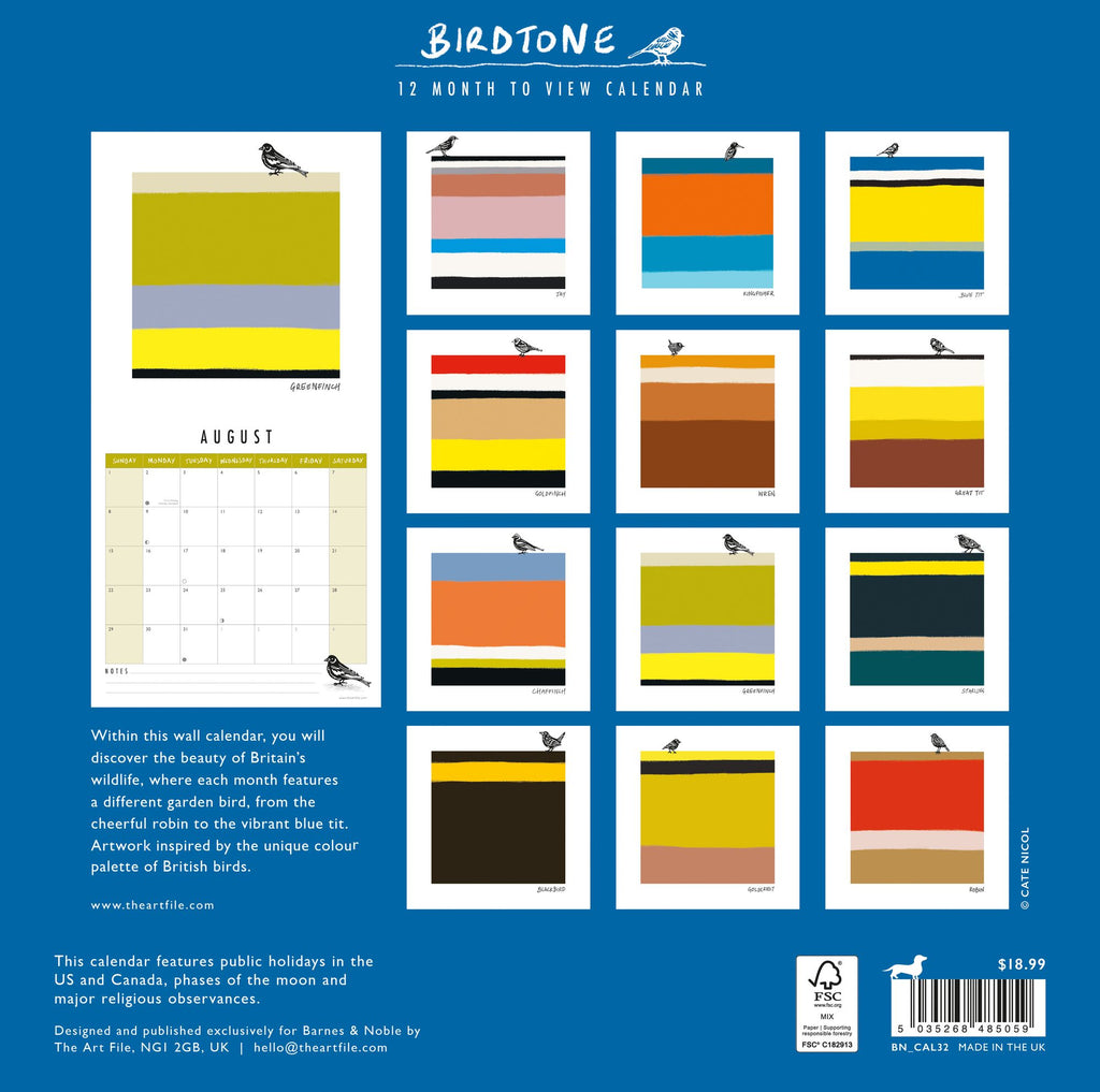 2027 Birdtone Wall Calendar