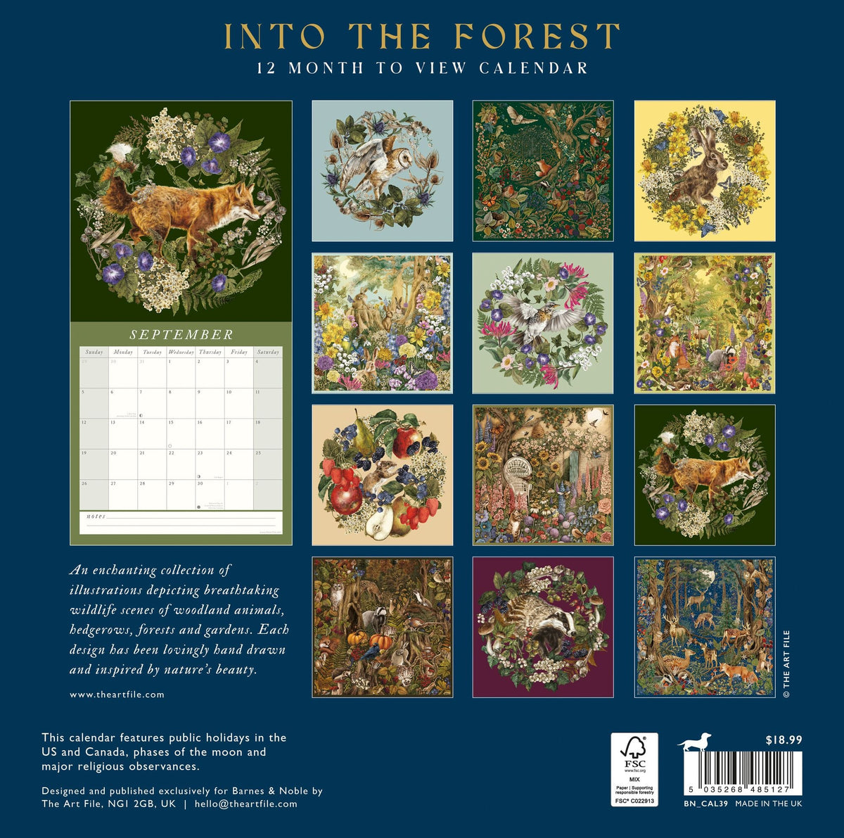 2027 Into The Forest Wall Calendar